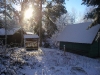 Snö i fårhagen